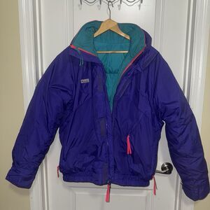 Men's Vintage 90s Columbia Whirlibird Down Puffer 3-In-1 Snow/Ski Jacket Size L